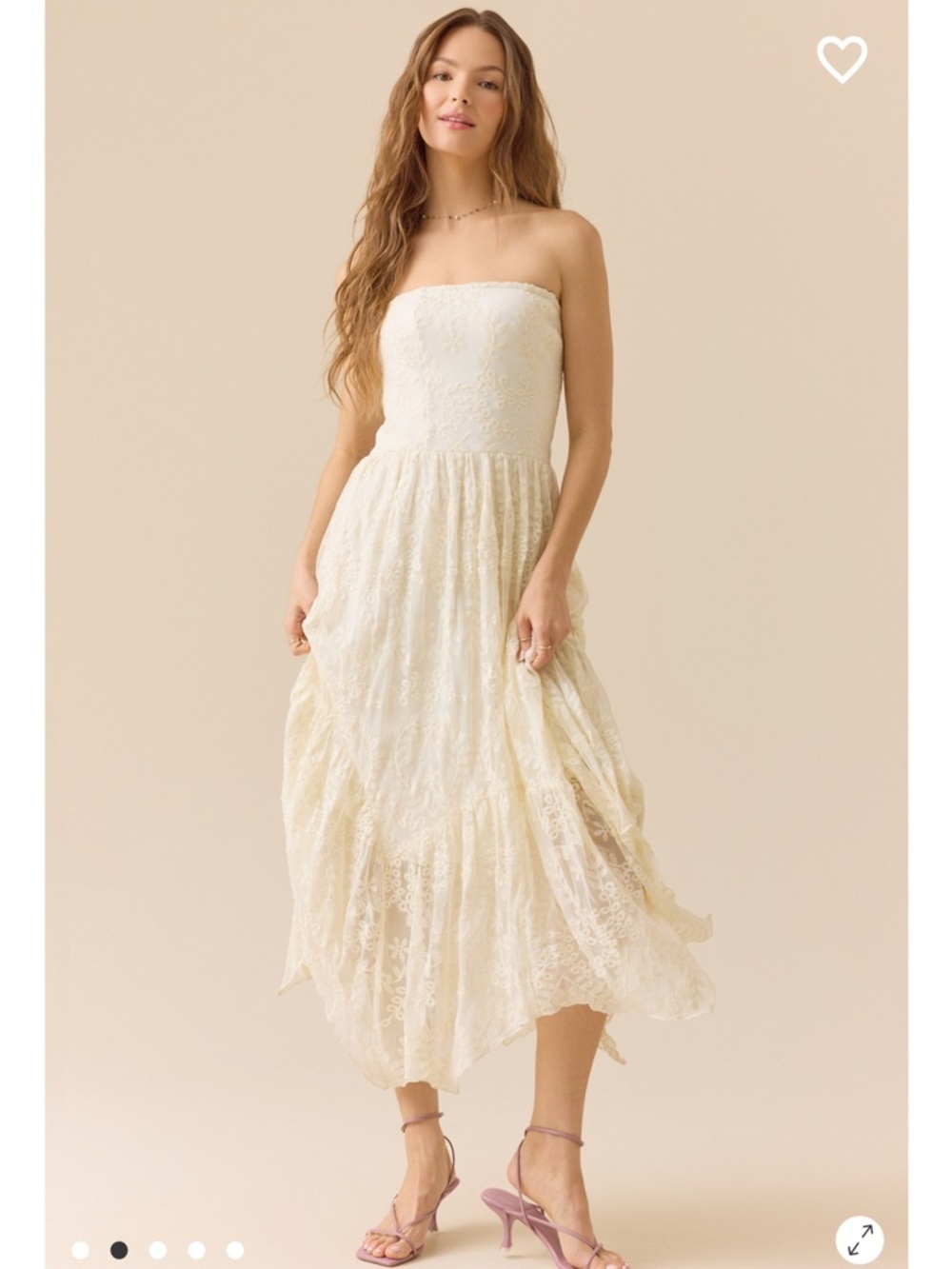 Jess Strapless Midi Dress new with tags Altar’d state
